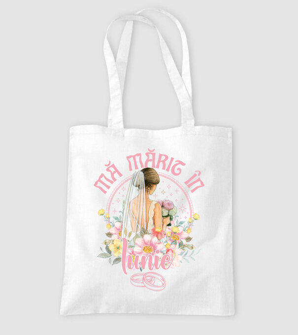 mă mărit - în iunie model alb pe tricou