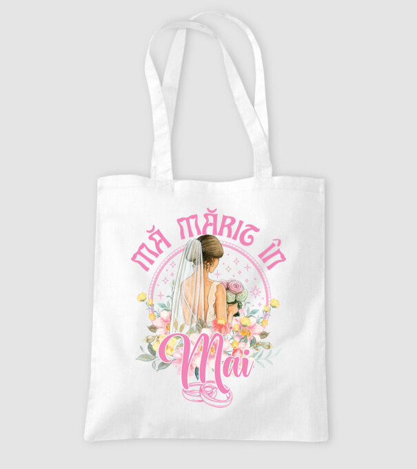 mă mărit - în mai model alb pe tricou