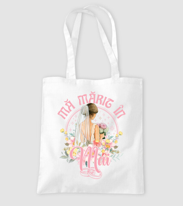 mă mărit - în mai model alb pe tricou