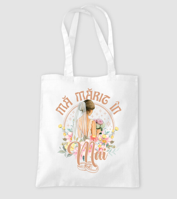 mă mărit - în mai model alb pe tricou