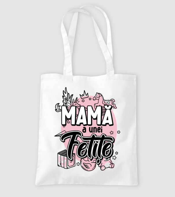 Mamă a unei fetițe model alb pe tricou