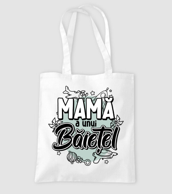 Mamă a unui băiețel model alb pe tricou