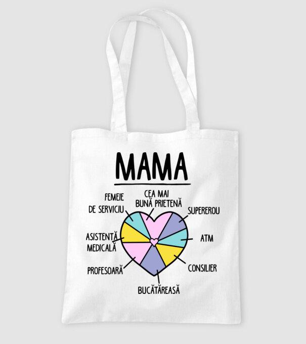 Mama cea mai bună prietenă, supererou model alb pe tricou