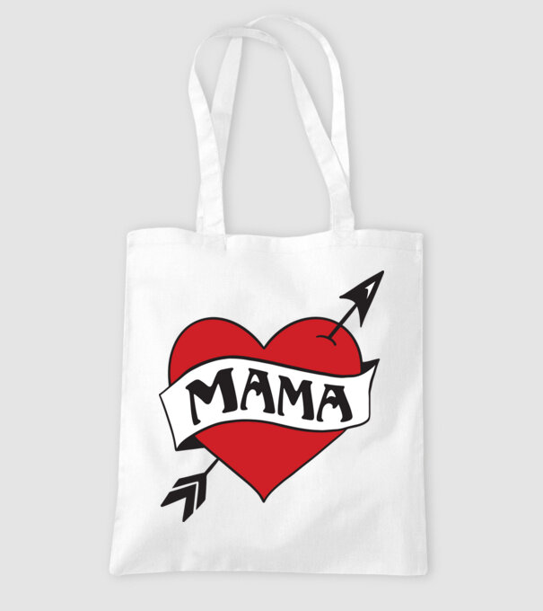 mama model alb pe tricou