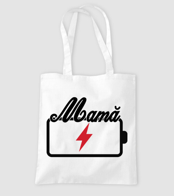 Mamă la încărcat model alb pe tricou