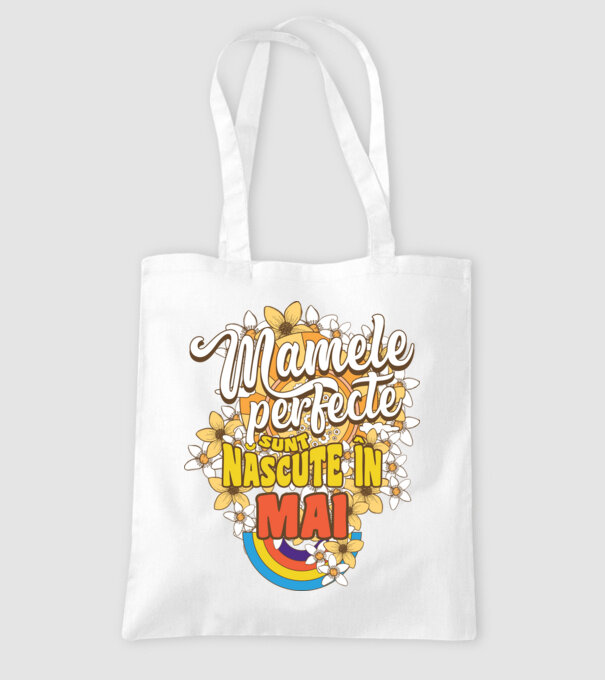 Mamele perfecte sunt născute în mai. model alb pe tricou