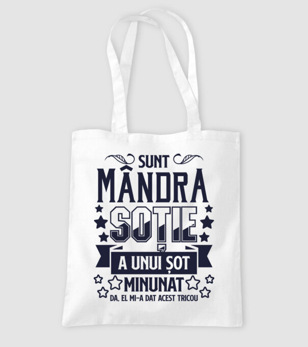 Sunt mândra soție a unui soț minunat - da, el mi-a dat acest tricou model alb pe tricou