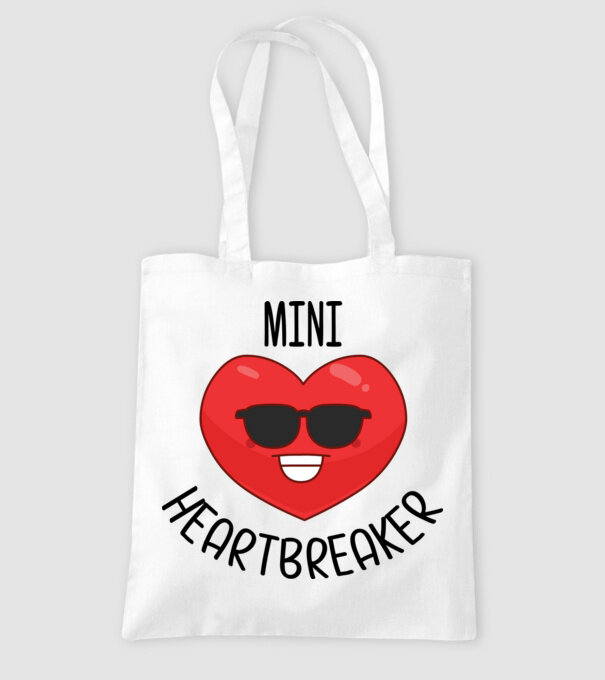 mini heartbreaker model alb pe tricou