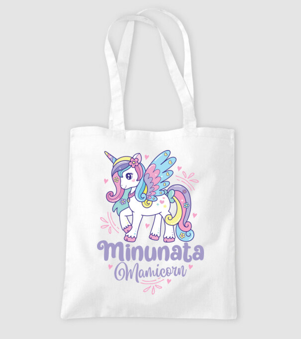 Minunata Mamicorn model alb pe tricou