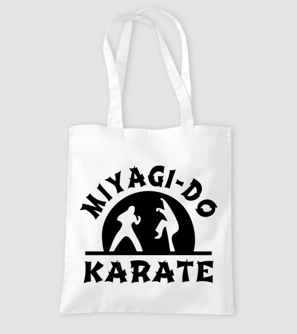 Miyagi-do karate black model alb pe tricou