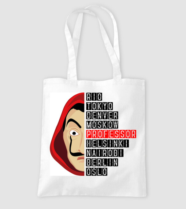money heist cities model alb pe tricou