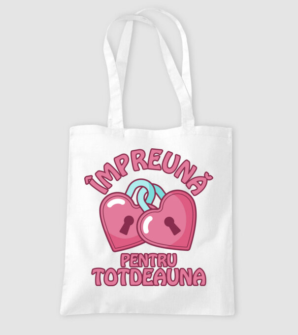 mpreună pentru totdeauna model alb pe tricou