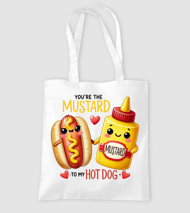 Mustard to my Hot Dog model alb pe tricou