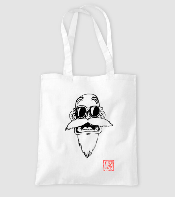 muten roshi art model alb pe tricou