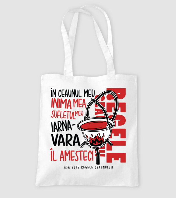 În ceaunul meu - Inima mea - Sufletul meu - Iarna - Vara - Îl amestec - Așa este regele ceaunului! model alb pe tricou