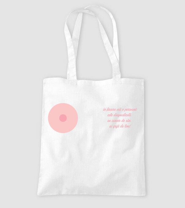 în fiecare oră o persoană este diagnosticată cu cancer de sân. ai grijă de tine! model alb pe tricou