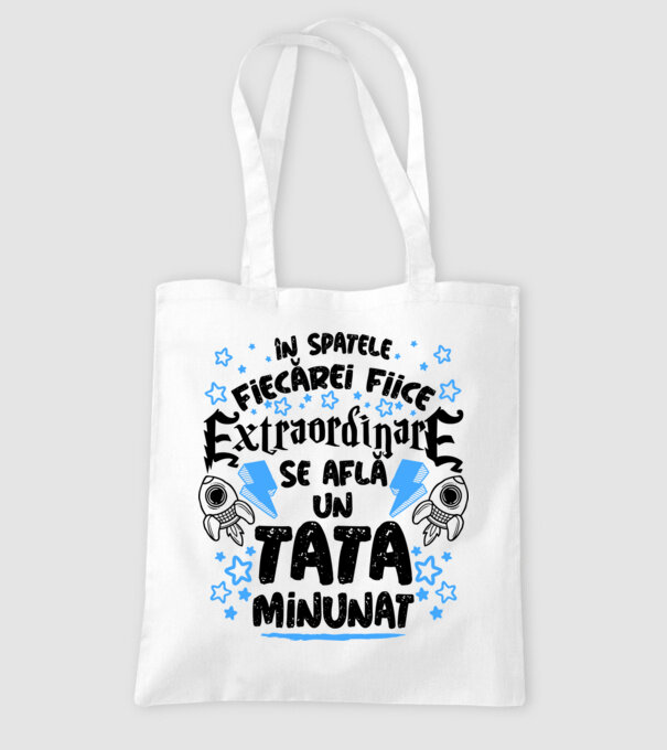în spatele fiecărei fiice extraordinare se află un tată minunat model alb pe tricou