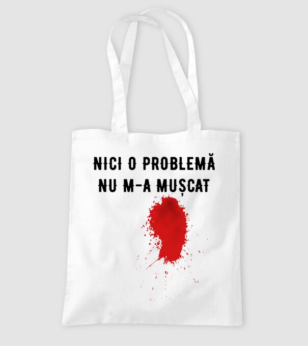 Nici o problemă, nu m-a mușcat model alb pe tricou