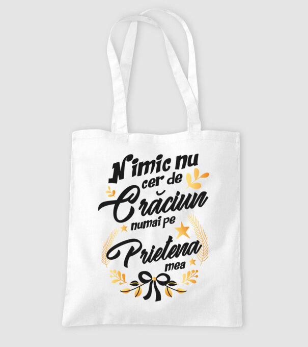 nimic nu cer de Crăciun, numai pe prietena mea model alb pe tricou