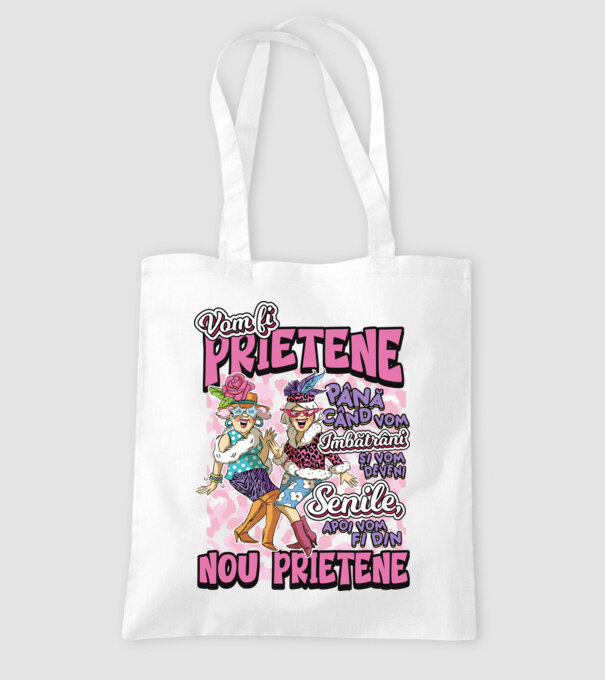 Nou prietene model alb pe tricou