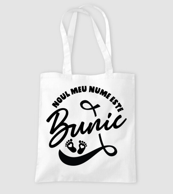 Noul meu nume este Bunic model alb pe tricou