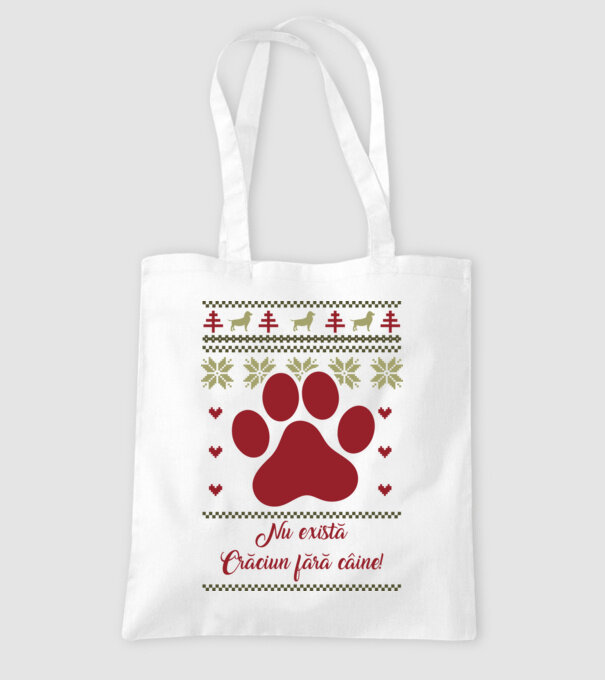 nu există Crăciun fără câine model alb pe tricou