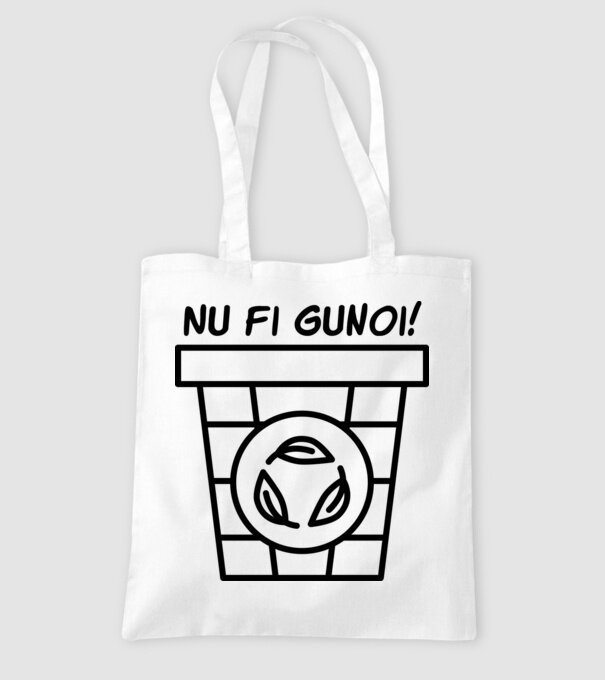 Nu fi gunoi model alb pe tricou