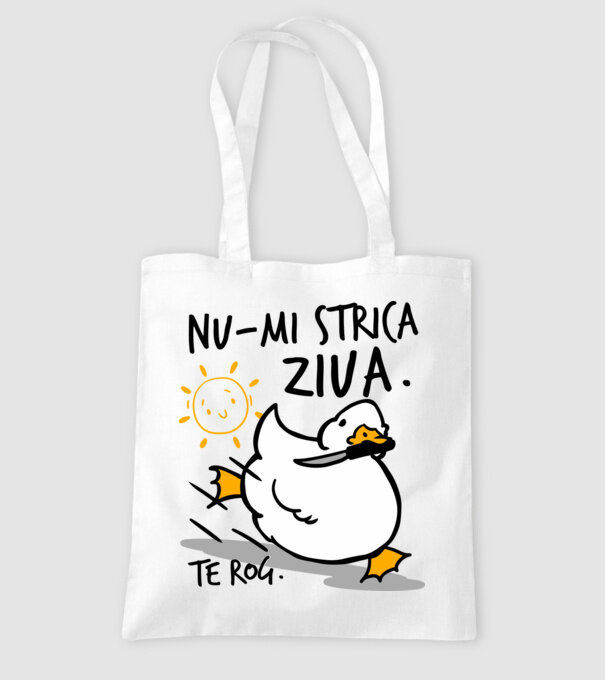 Nu-mi strica ziua. model alb pe tricou