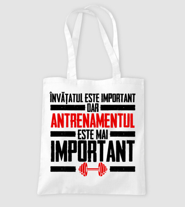 învățatul este important, dar antrenamentul este mai important model alb pe tricou