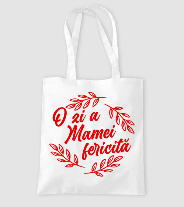 O zi a mamei fericită model alb pe tricou