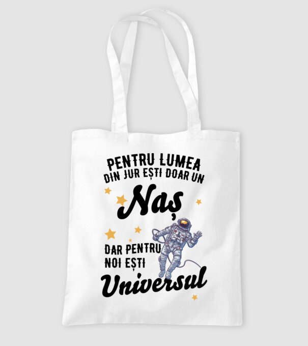 Pentru lumea din jur ești doar o naș, dar pentru noi ești întreaga lume 02 (2) model alb pe tricou