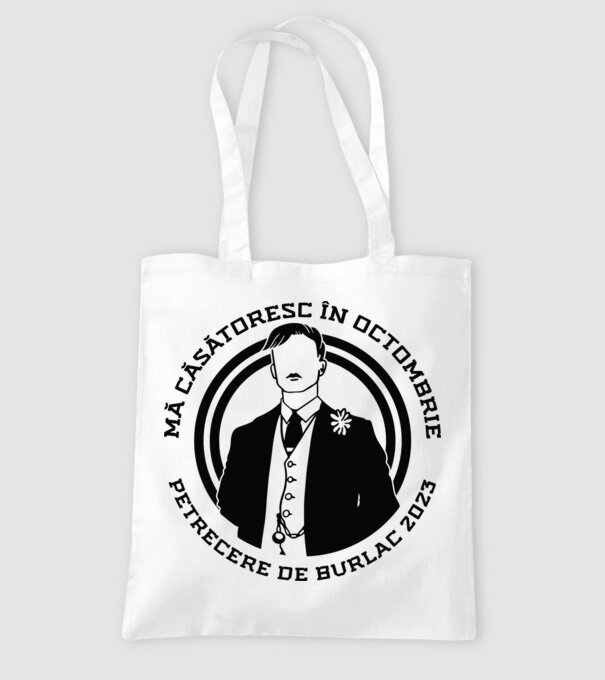 Petrecere de burlac octombrie model alb pe tricou