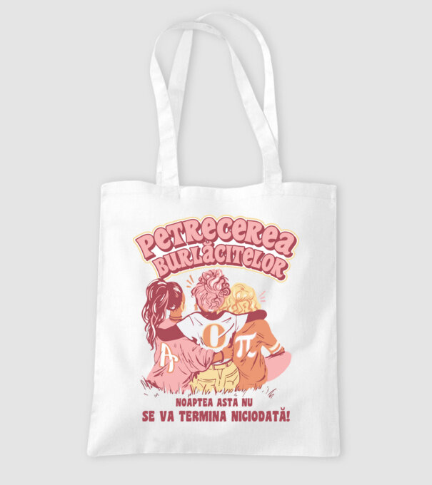petrecerea burlăcitelor - noaptea asta nu se va termina niciodată! model alb pe tricou
