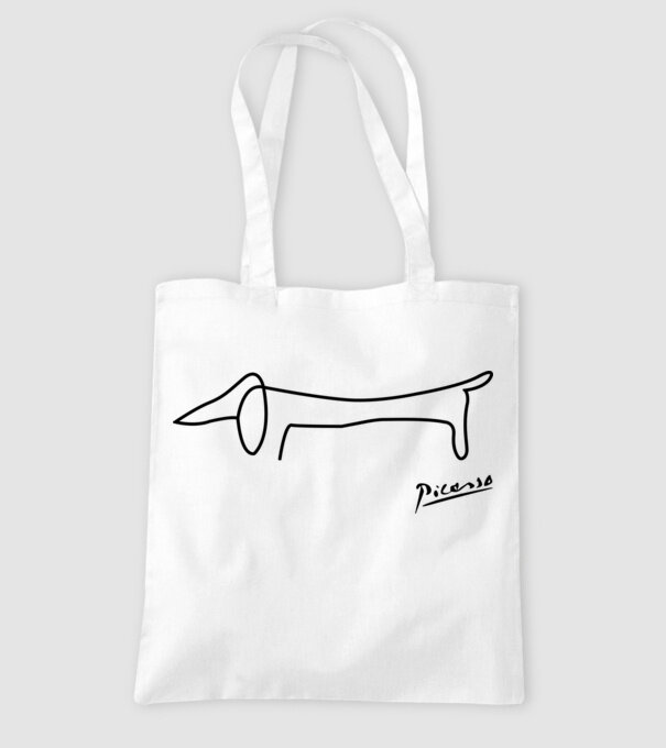 Picasso model alb pe tricou