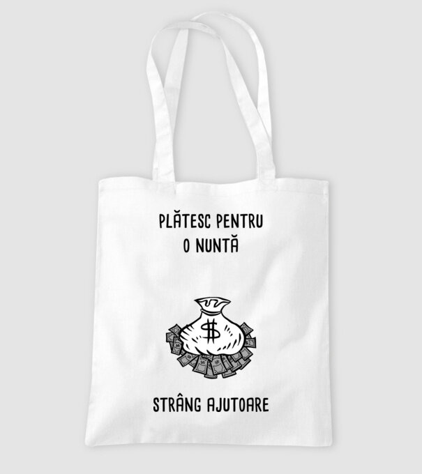 plătesc pentru o nuntă, strâng ajutoare model alb pe tricou