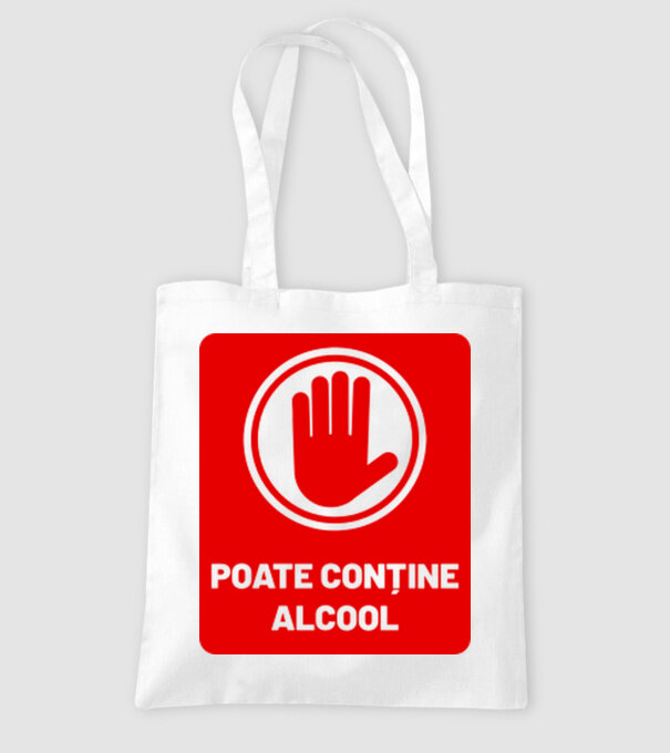 poate conține alcool model alb pe tricou