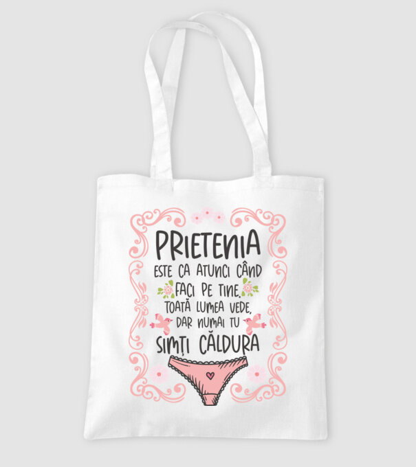 Prietenia este ca atunci când faci pe tine model alb pe tricou