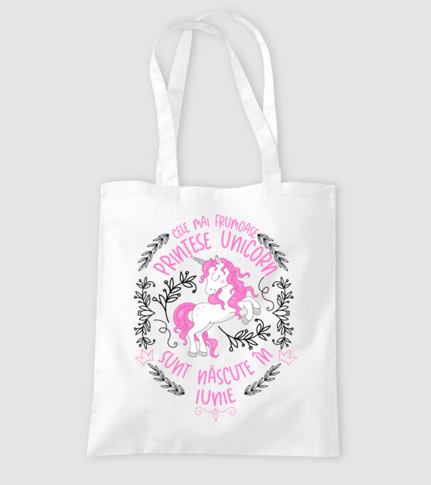 Cele mai frumoase prințese unicorn sunt născute în Iunie model alb pe tricou