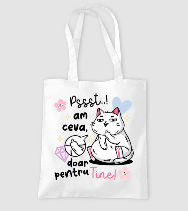Pssst, am ceva doar pentru tine! model alb pe tricou