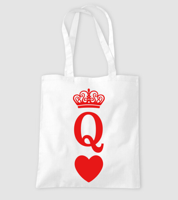 Queen model alb pe tricou