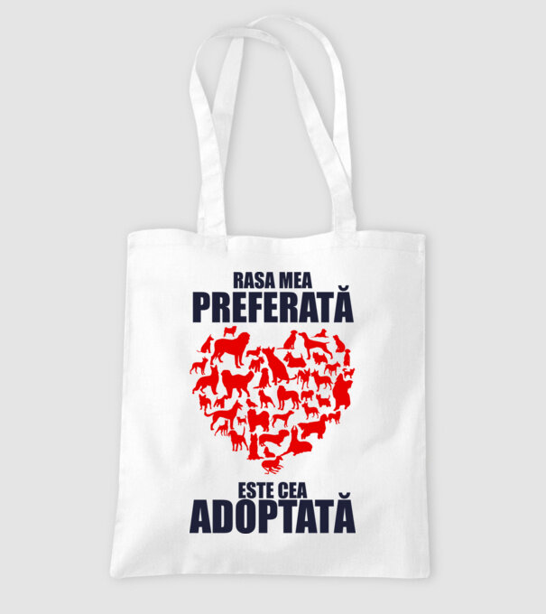 Rasa mea preferată este cea adoptată model alb pe tricou