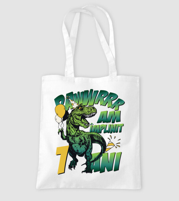 Rawr Am împlinit 1 an model alb pe tricou