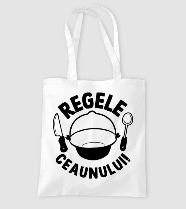Regele - ceaunului! model alb pe tricou