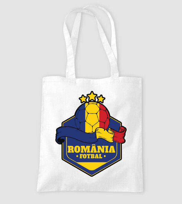 România Fotbal model alb pe tricou