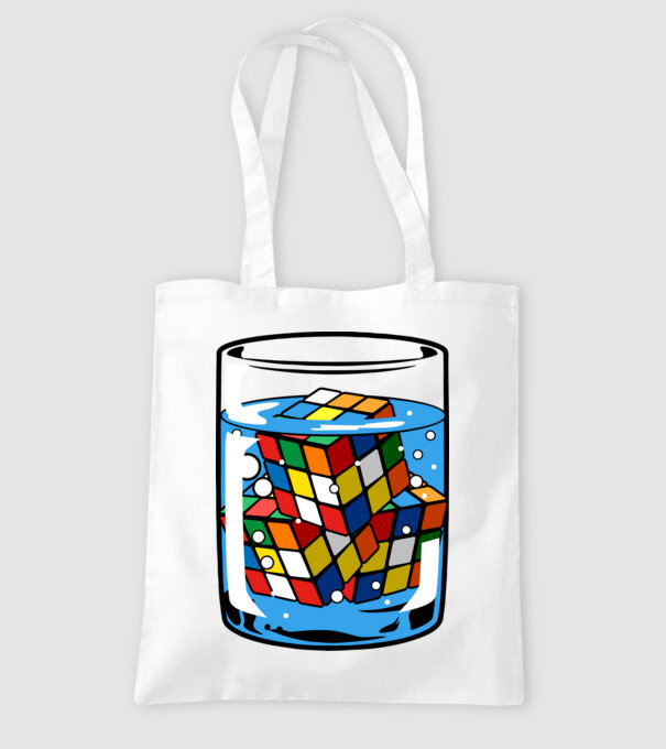 Rubik Ice model alb pe tricou