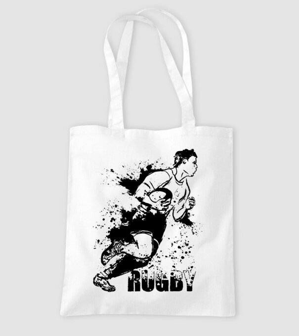 Rugby model alb pe tricou