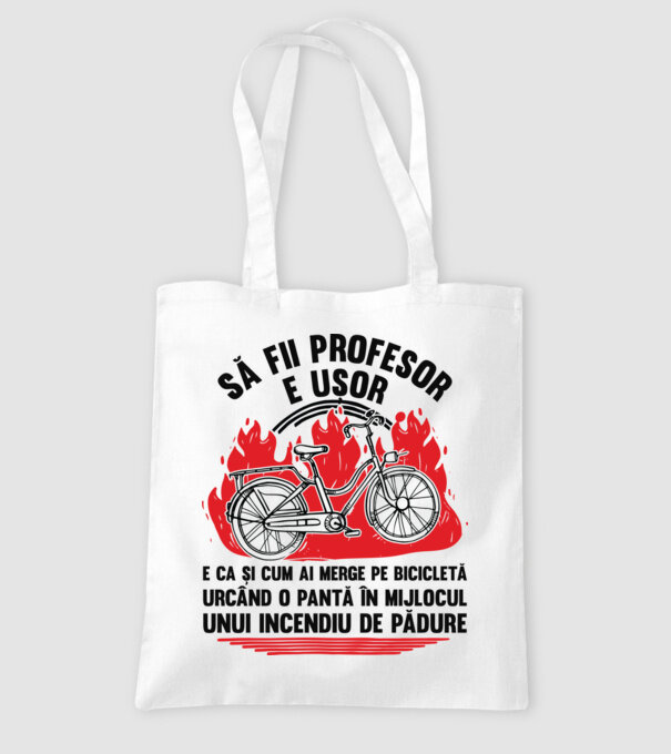 Să fii profesor e ușor model alb pe tricou