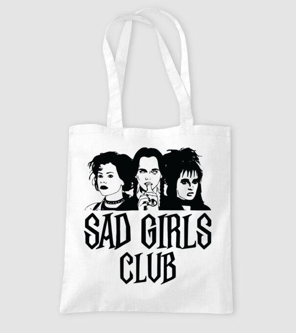 Sad Girls Club model alb pe tricou