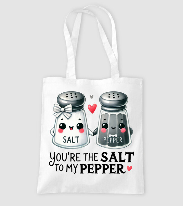 Salt to my Pepper model alb pe tricou