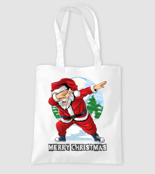 Santa merry christmas model alb pe tricou